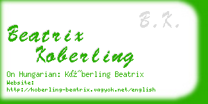 beatrix koberling business card